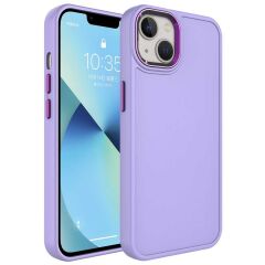 iPhone 13 Kılıf Metal Çerçeve ve Buton Tasarımlı Sert Botox Kapak
