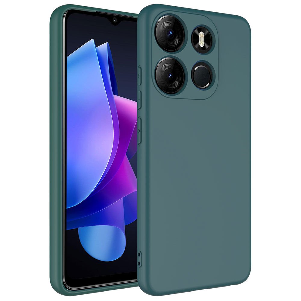 Tecno Spark Go 2023 Kılıf Kamera Korumali Mara Lansman Kapak Koyu Yeşil