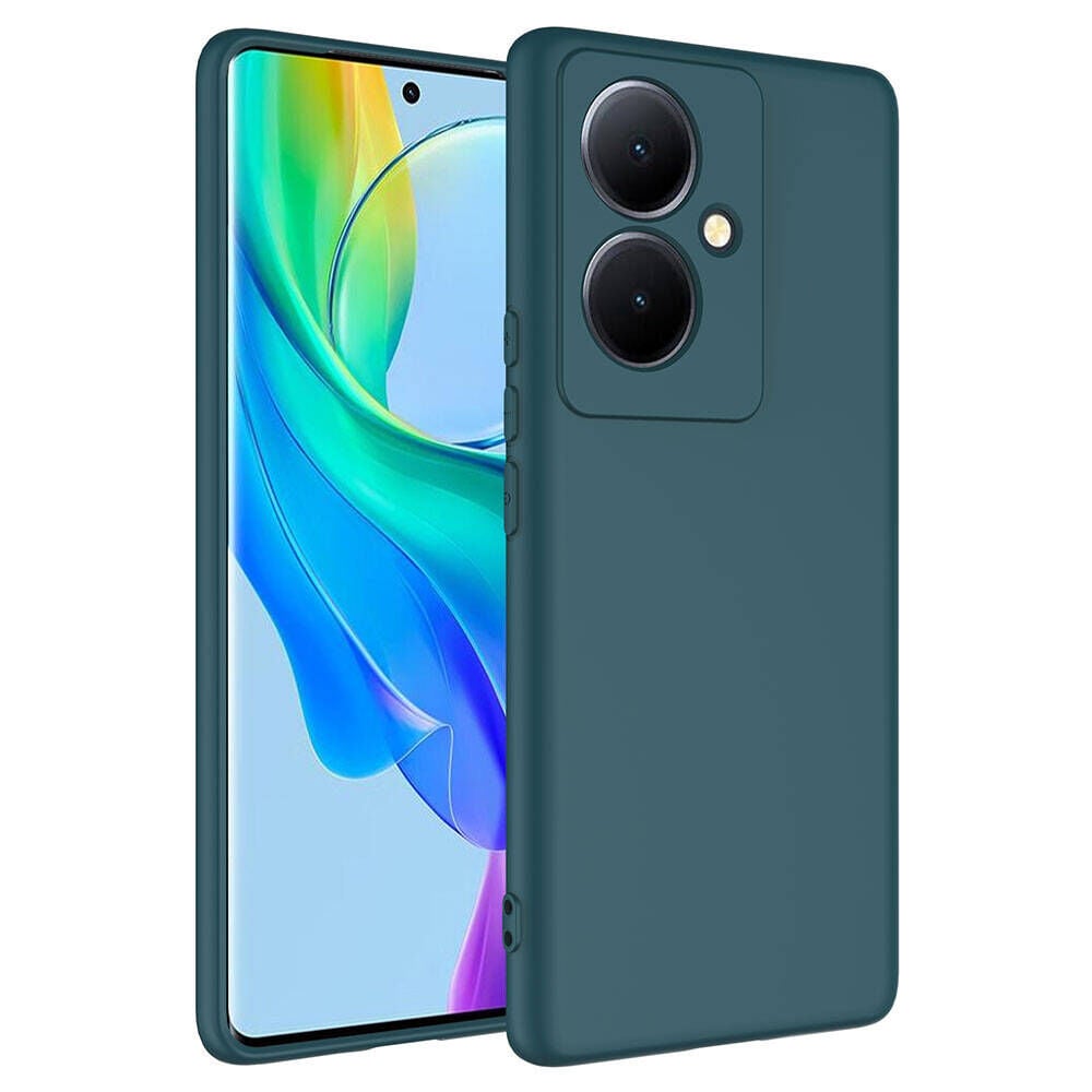 Vivo V29 Lite 5G Kılıf Kamera Korumali Mara Lansman Kapak Koyu Yeşil