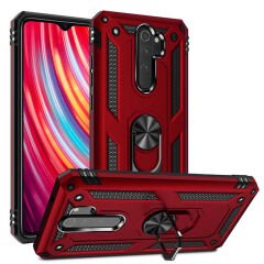 Xiaomi Redmi Note 8 Pro Kılıf Vega Tank Sert Yüzüklü Standlı Zırh Koruma Kapak