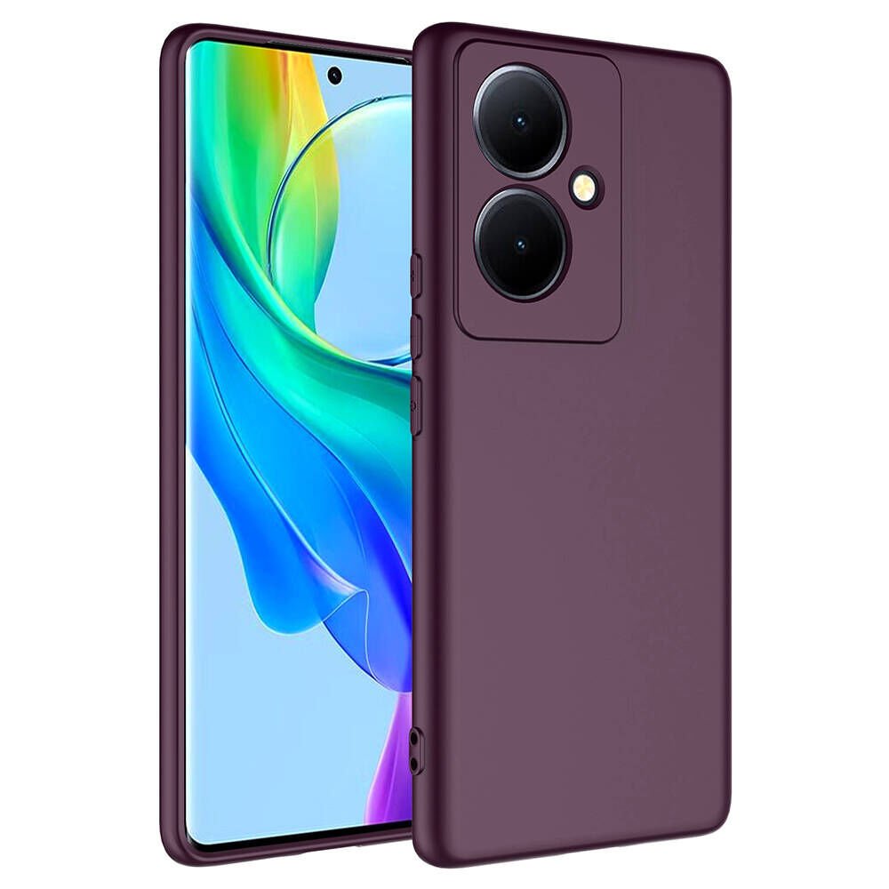 Vivo V29 Lite 5G Kılıf Kamera Korumali Mara Lansman Kapak Koyu Mor
