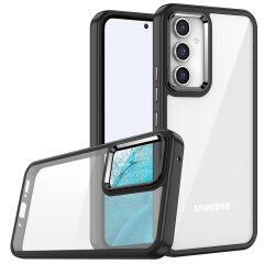 Samsung Galaxy A04S Kılıf Kamera Çıkıntılı Arkası Şeffaf Köşeleri Parlak Renkli Işlemeli Flora Kapak