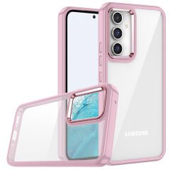 Samsung Galaxy A04S Kılıf Kamera Çıkıntılı Arkası Şeffaf Köşeleri Parlak Renkli Işlemeli Flora Kapak
