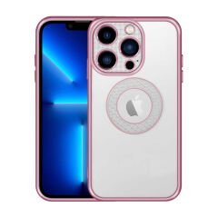 iPhone 12 Pro Kılıf Kamera Korumalı Logo Gösteren Esta Kapak Rose Gold