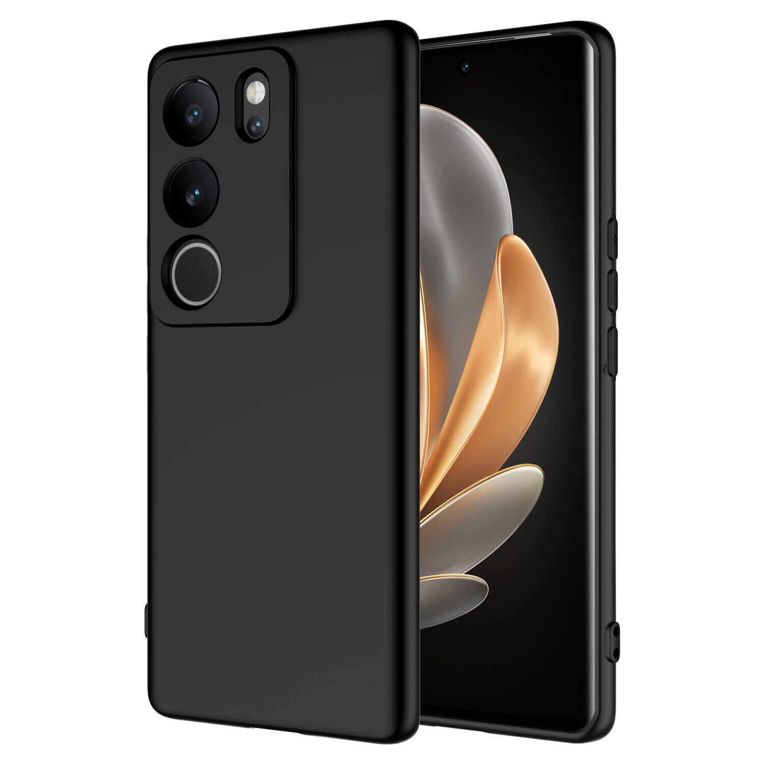 Vivo V29 5G Kılıf Kamera Korumali Mara Lansman Kapak Siyah