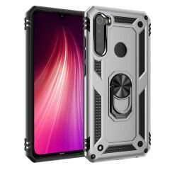 Xiaomi Redmi Note 8 Kılıf Vega Tank Sert Yüzüklü Standlı Zırh Koruma Kapak