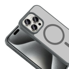 iPhone 15 Pro Max Kılıf Mat Magsafe Şarj Özellikli Hassas Butonlu Renkli Yumuşak Kenarlı Premium Babet Kapak