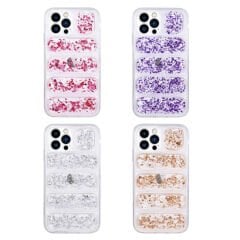 iPhone 13 Pro Kılıf Kamera Korumalı Simli Airbag'li Dalga Kapak