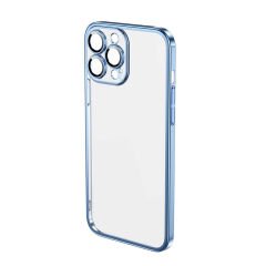 iPhone 13 Pro Max Kılıf Sert PC Renkli Çerçeveli  Riksos Kapak