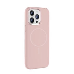 iPhone 14 Pro Max Manyetik MagSafe Şarj Özellikli Metal Kamera Korumalı Edi Silikon Soft Silikon Kılıf