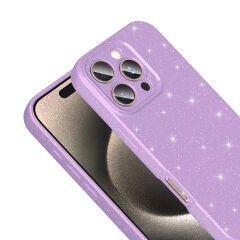 iPhone 16 Pro Kılıf Kamera Korumalı Simli Lüks Koton Kapak