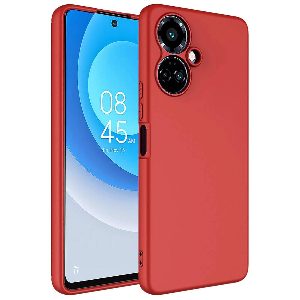 Tecno Camon 19 Pro Kılıf Kamera Korumali Mara Lansman Kapak Kırmızı