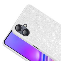 Samsung Galaxy A06 Kılıf Parlak Taşlı Tasarım Pırlanta Kapak Siyah