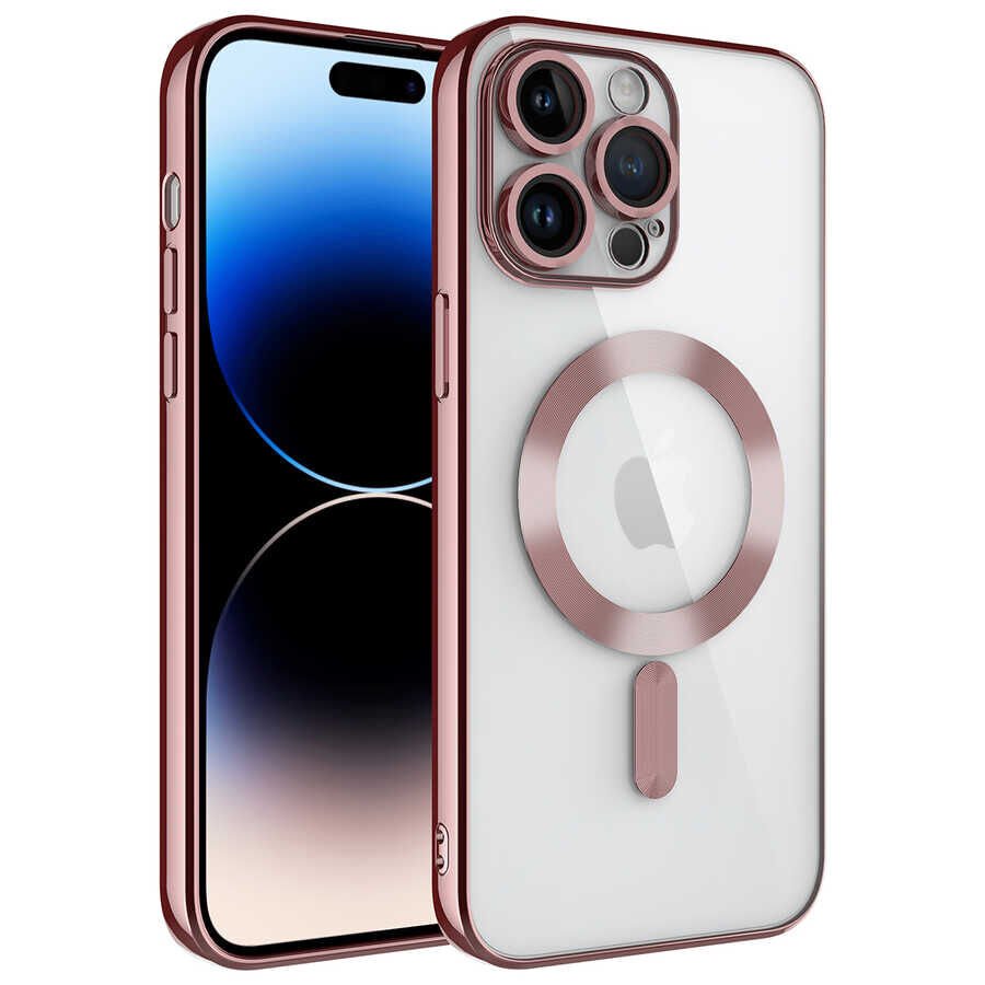 iPhone 14 Pro Kılıf Kamera Korumalı Kablosuz Wireless Şarj Özellikli Demre Kapak