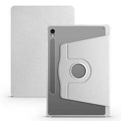 Samsung Galaxy Tab S9 Kılıf Termik Kalem Bölmeli Dönebilen Standlı Kılıf Gri