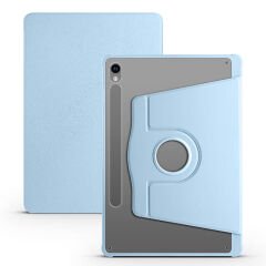Samsung Galaxy Tab S9 Kılıf Termik Kalem Bölmeli Dönebilen Standlı Kılıf Mavi