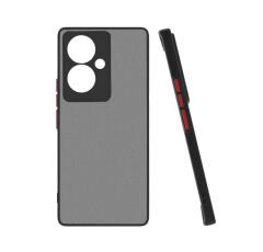 Vivo V29 Lite 5G Kılıf Mat Kamera Korumalı Renkli Tuşlu Sert Silikon Hux Kapak