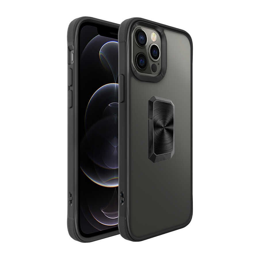 iPhone 12 Pro Max Kılıf V-Bax Kapak Siyah