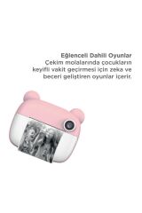 Dijital Fotoğraf Makinesi Çocuk Termal Resim Kağıt Baskılı Yazıcı Kamera Makinesi CMR14