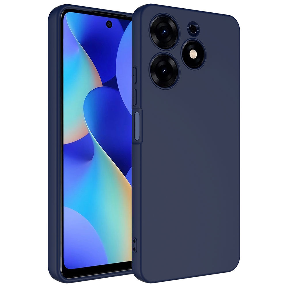 Tecno Spark 10 Pro Kılıf Kamera Korumali Mara Lansman Kapak Lacivert