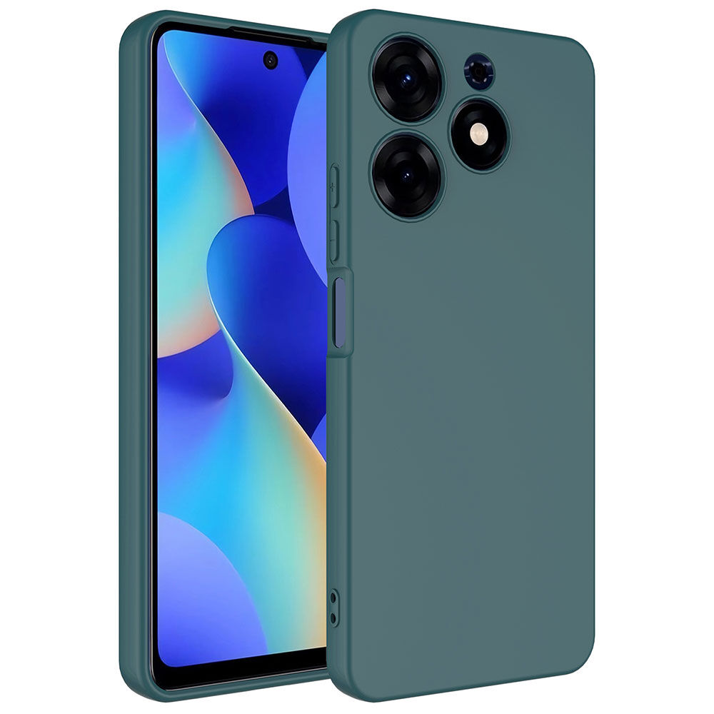 Tecno Spark 10 Pro Kılıf Kamera Korumali Mara Lansman Kapak Koyu Yeşil