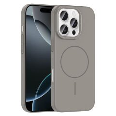 iPhone 16 Pro Max Kılıf Kablosuz Şarj Özellikli Ruby Silikon Kapak