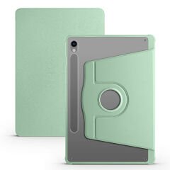 Samsung Galaxy Tab S9 Kılıf Termik Kalem Bölmeli Dönebilen Standlı Kılıf Açık Yeşil