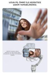 Tripod Gimbal Özellikli Çok Amaçlı Selfie Çubuğu M01 Gri