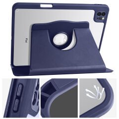 iPad Air 10.9 2022 (5.Nesil) Kılıf Termik Kalem Bölmeli Dönebilen Standlı Kılıf Açık Yeşil