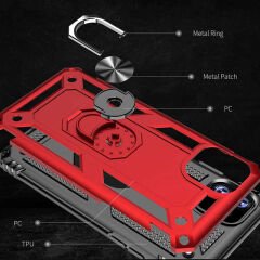 iPhone 11 Kılıf Vega Tank Sert Yüzüklü Standlı Zırh Koruma Kapak