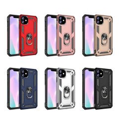 iPhone 11 Kılıf Vega Tank Sert Yüzüklü Standlı Zırh Koruma Kapak Yeşil