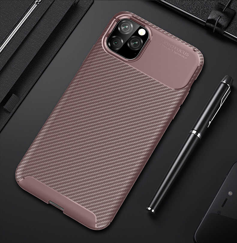 iPhone 11 Pro Kılıf Negro Silikon Kapak Kahverengi