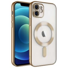iPhone 12 Kılıf Kamera Korumalı Kablosuz Wireless Şarj Özellikli Demre Kapak