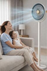 Sessiz Vantilatör Şarjlı 5 Kademeli Taşınabilir Ayarlanabilir Kablosuz Fan F47