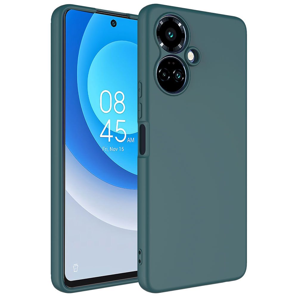 Tecno Spark 9 Pro Kılıf Kamera Korumali Mara Lansman Kapak Koyu Yeşil