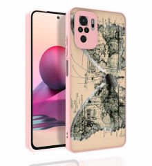 Xiaomi Poco M5S Kılıf Desenli Kamera Korumalı Parlak  Nora Kapak