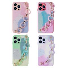 iPhone 12 Pro Kılıf Simli Desenli El Askılı Tutacaklı  Elsa Silikon Kapak