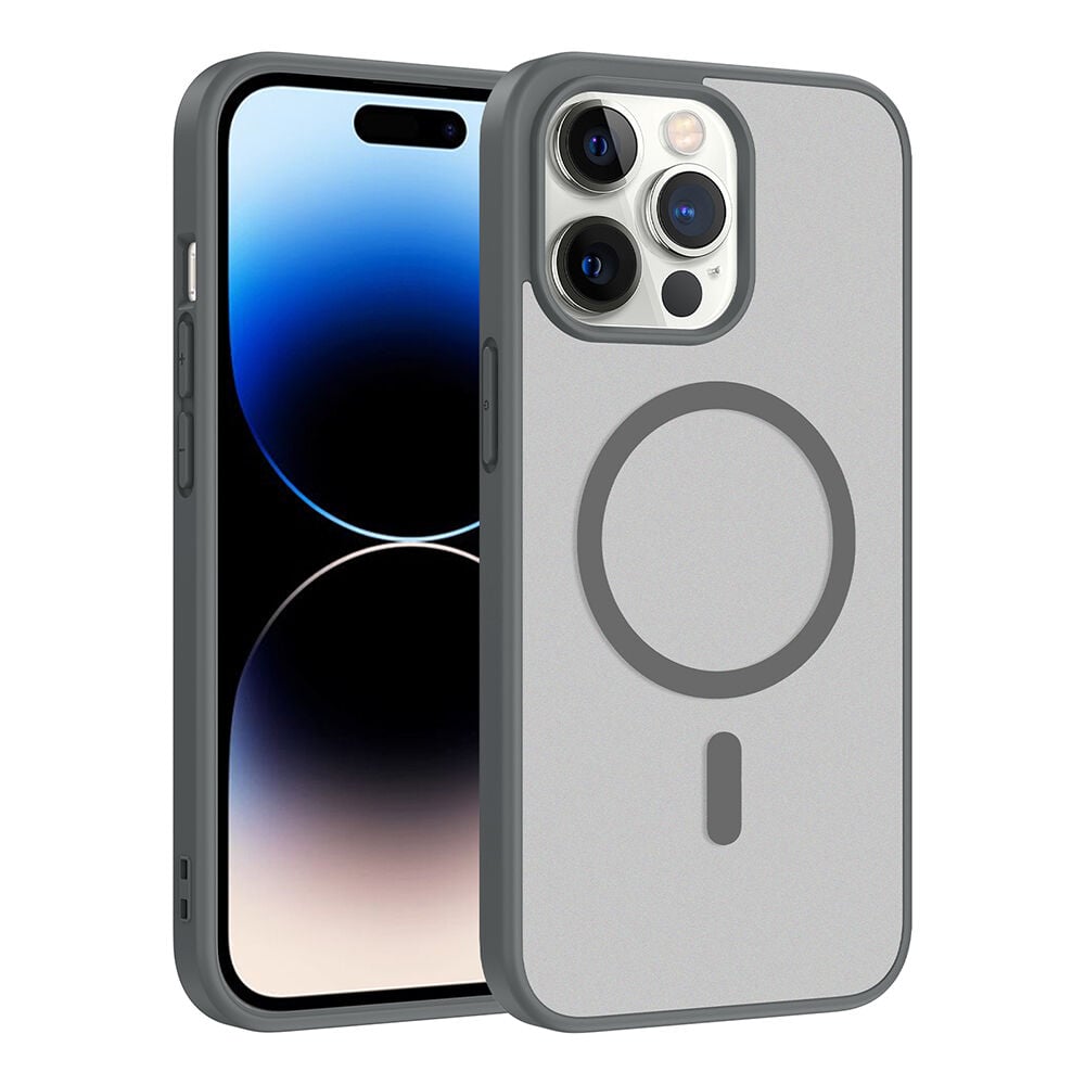 iPhone 14 Pro Max Kılıf Mat Magsafe Şarj Özellikli Hassas Butonlu Renkli Yumuşak Kenarlı Premium Babet Kapak