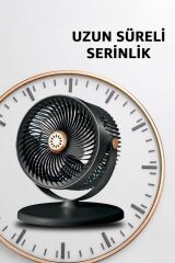 Güneş Panelli Vantilatör Şarjlı Ampüllü 5 Kademeli Taşınabilir Ayarlanabilir Kablosuz Fan F48