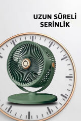 Güneş Panelli Vantilatör Şarjlı Ampüllü 5 Kademeli Taşınabilir Ayarlanabilir Kablosuz Fan F48