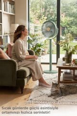 Güneş Panelli Vantilatör Şarjlı Ampüllü 5 Kademeli Taşınabilir Ayarlanabilir Kablosuz Fan F48