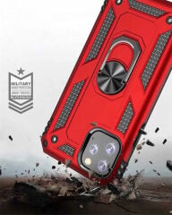 iPhone 11 Pro Max Kılıf Vega Tank Sert Yüzüklü Standlı Zırh Koruma Kapak