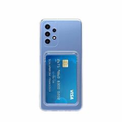 Samsung Galaxy A32 4G Kılıf Kartlıklı Şeffaf Setra Clear Silikon Kapak