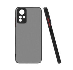 Xiaomi Redmi Note 12S Kılıf Mat Kamera Korumalı Renkli Tuşlu Sert Silikon Hux Kapak