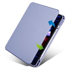iPad Pro 11 2020 (2.Nesil) Kılıf Termik Kalem Bölmeli Dönebilen Standlı Kılıf