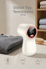 Dijital Ekranlı M118 Exstra Bıçaklı Şarjlı Tüy Temizleme ve Tiftik Temizleme Makinesi