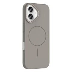 iPhone 16 Plus Kılıf Kablosuz Şarj Özellikli Ruby Silikon Kapak