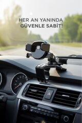 Telefon Tutucu Araç içi Vakumlu Sarsıntı Önleyici Telefon Tutacağı JX068 Siyah