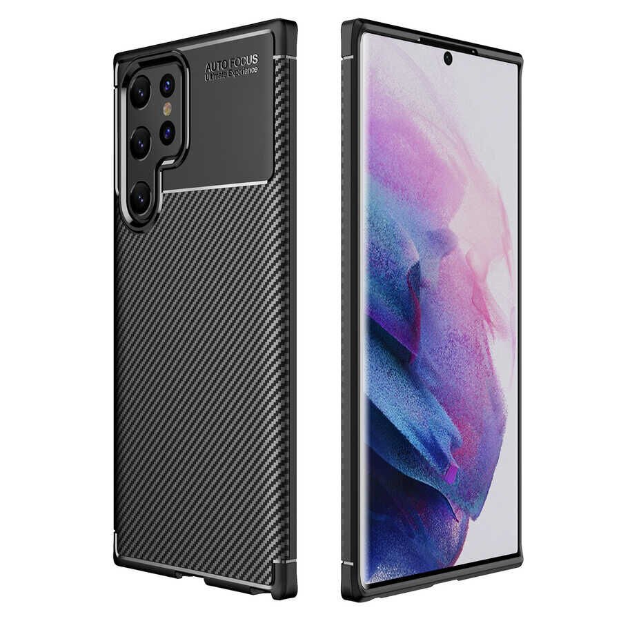 Samsung Galaxy S22 Ultra Kılıf Negro Silikon Kapak Siyah