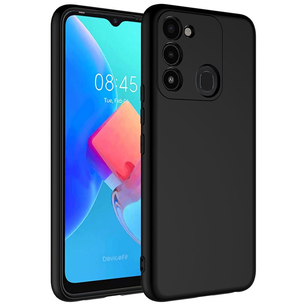 Tecno Spark 8C Kılıf Kamera Korumali Mara Lansman Kapak Siyah